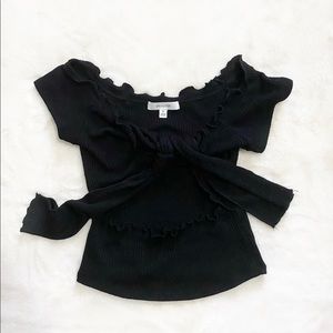 Black Crop top